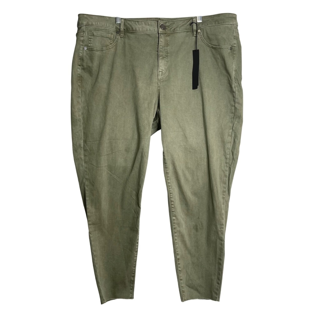 New Lane Bryant‎ Pants Womens 24 Green Mid Rise Super Stretch Ankle Slim
